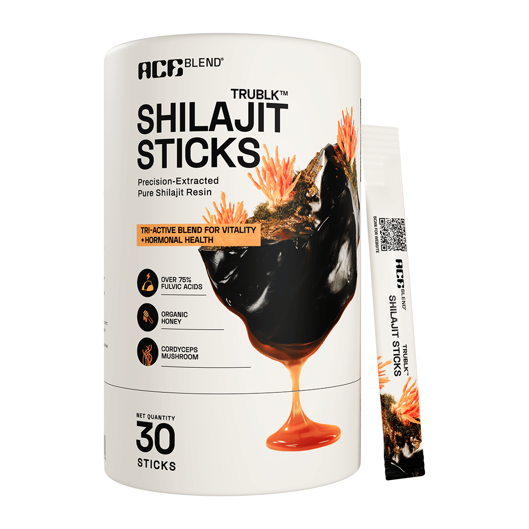 Ace Blend TRUBLK Shilajit Sticks, With Over 75% Fulvic Acid & 80+ Trace Minerals (30 Servings)
Ace Blend TRUBLK Shilajit Sticks, With Over 75% Fulvic Acid & 80+ Trace Minerals (30 Servings)