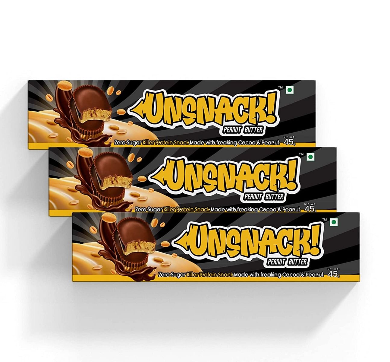 Unsnack - Peanut Butter (3x45g) | Keto and Vegan Friendly | High Protein and Sugar Free Healthy Snacks
Unsnack - Peanut Butter (3x45g) | Keto and Vegan Friendly | High Protein and Sugar Free Healthy Snacks