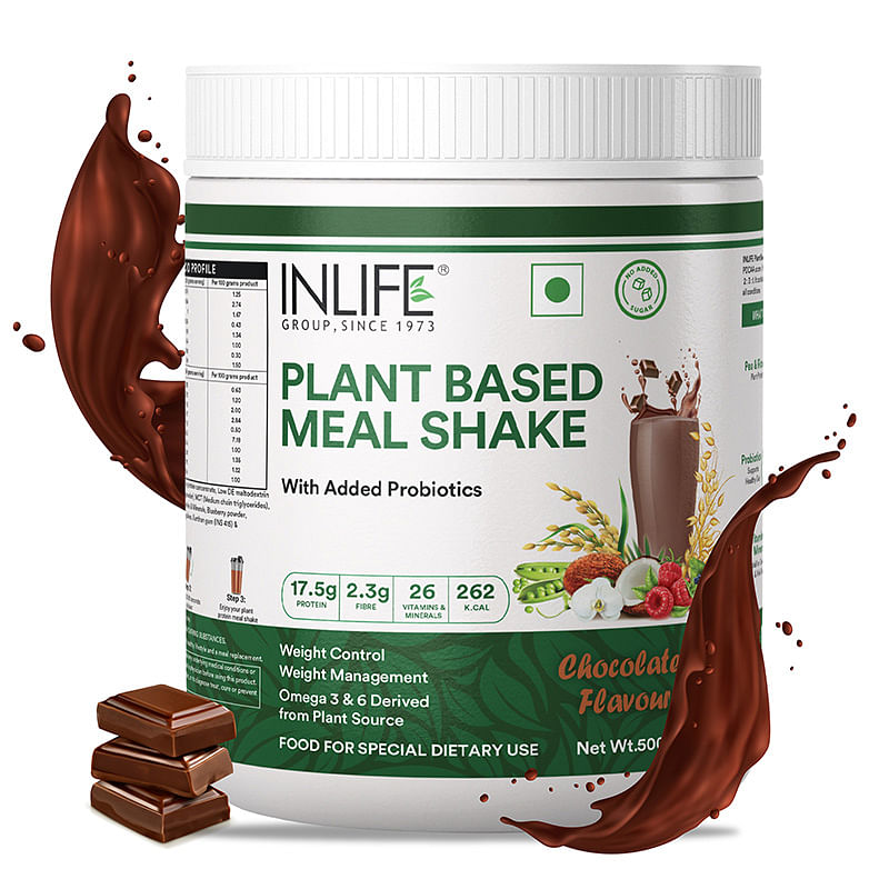 INLIFE Plant Based Meal Replacement Shake | Plant Protein Powder (17.5 Protein) Sugar Free, Lactose Free | Added Probiotics, 500g (Chocolate)
INLIFE Plant Based Meal Replacement Shake | Plant Protein Powder (17.5 Protein) Sugar Free, Lactose Free | Added Probiotics, 500g (Chocolate)