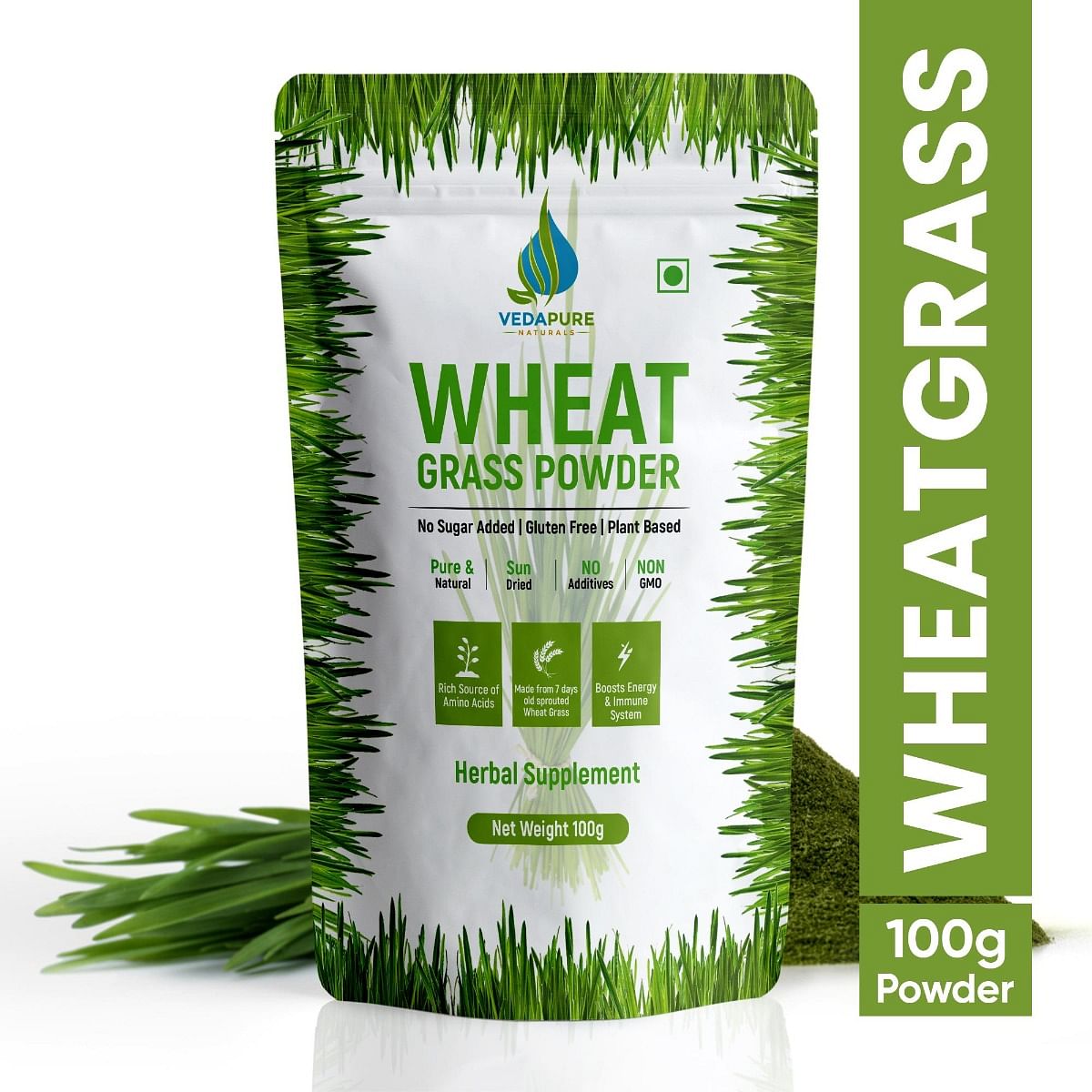 VEDAPURE Pure & Natural Wheatgrass Powder | Vegan Superfood | Antioxidant, Energy, Detox, Immunity Booster, Skin Health | Supports Healthy Metaboli...
VEDAPURE Pure & Natural Wheatgrass Powder | Vegan Superfood | Antioxidant, Energy, Detox, Immunity Booster, Skin Health | Supports Healthy Metaboli...