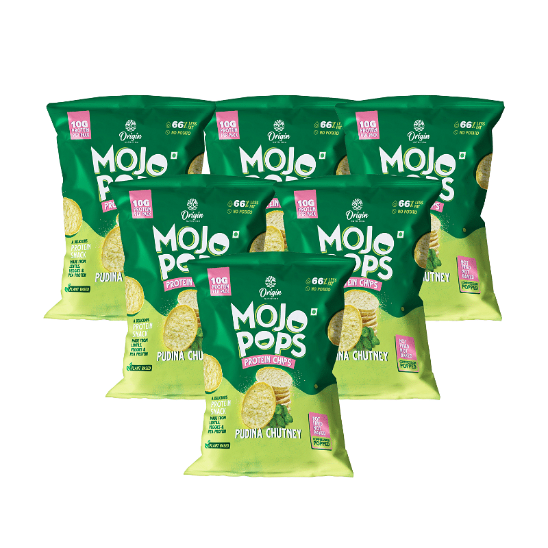 Origin Nutrition Mojo Pops Plant Based Protein Chips Pudina Chutney Flavour With 10g Protein Per Pack Gluten Free, No Potato, No Artificial Flavour...
Origin Nutrition Mojo Pops Plant Based Protein Chips Pudina Chutney Flavour With 10g Protein Per Pack Gluten Free, No Potato, No Artificial Flavour...