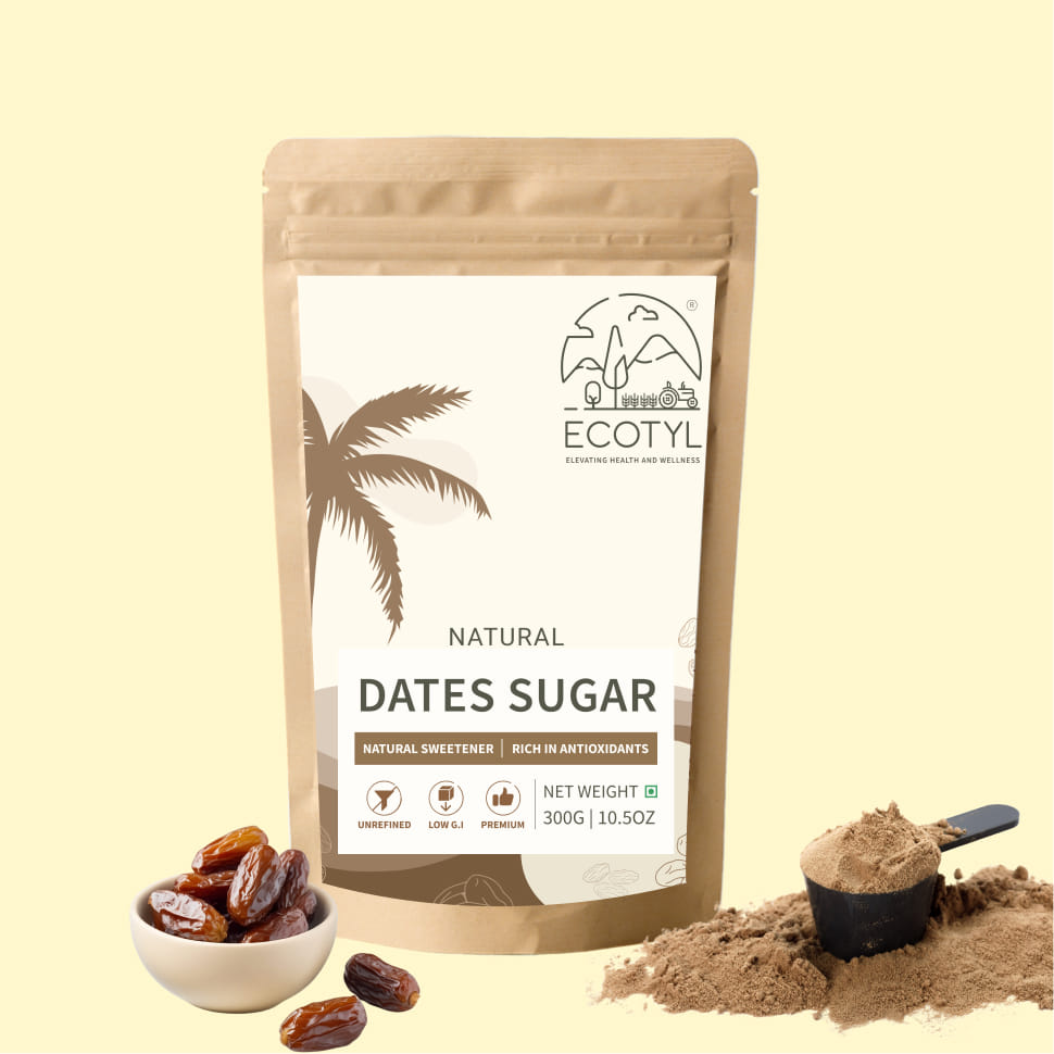 Ecotyl Dates Sugar | Natural Sweetener | Rich in Minerals | 300g
Ecotyl Dates Sugar | Natural Sweetener | Rich in Minerals | 300g