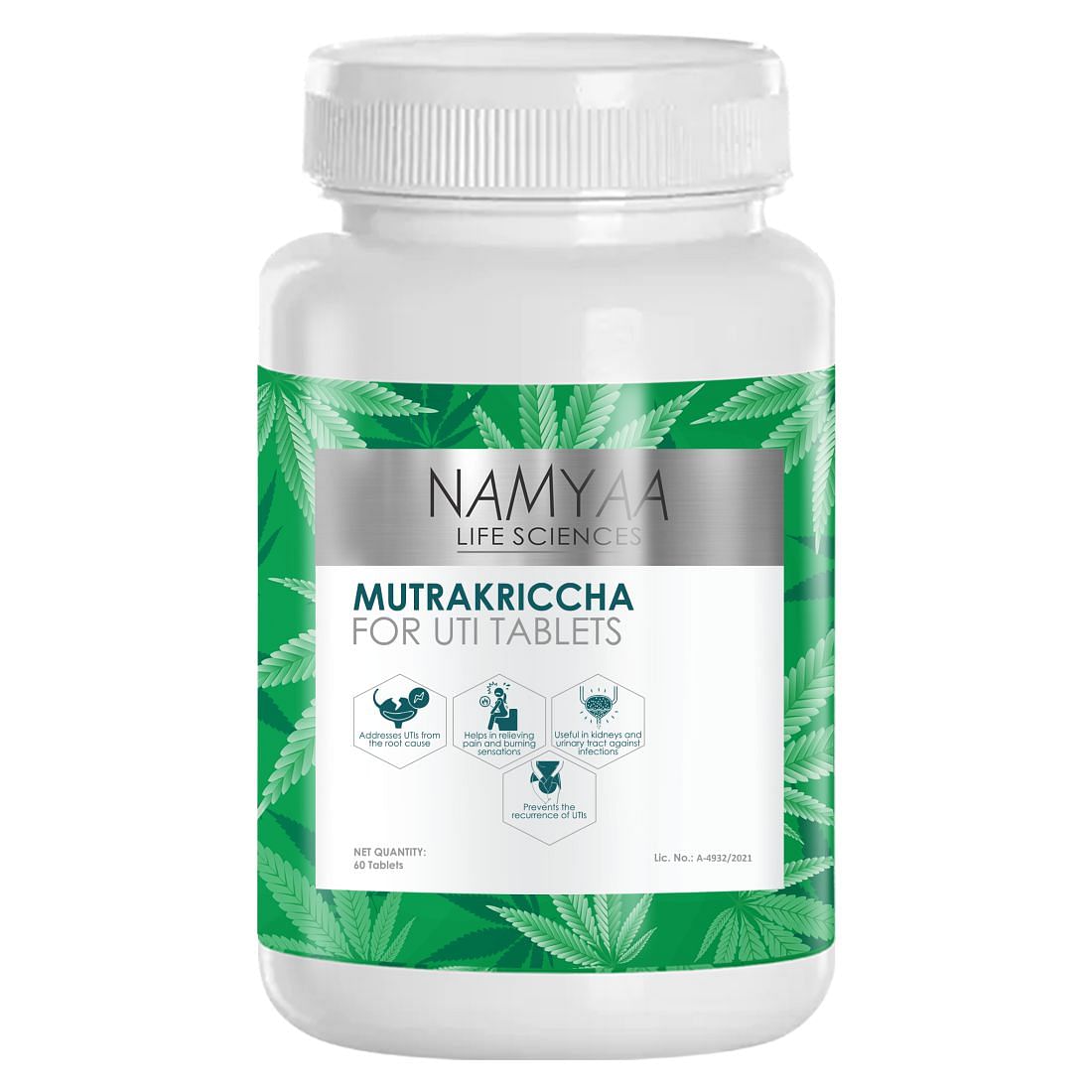 Namyaa Mutrakriccha Tablets for UTI - Fast relief of UTI Pain, Burning & Urgency | Strengthens Urinary Tract | With Cranberry Extract
Namyaa Mutrakriccha Tablets for UTI - Fast relief of UTI Pain, Burning & Urgency | Strengthens Urinary Tract | With Cranberry Extract