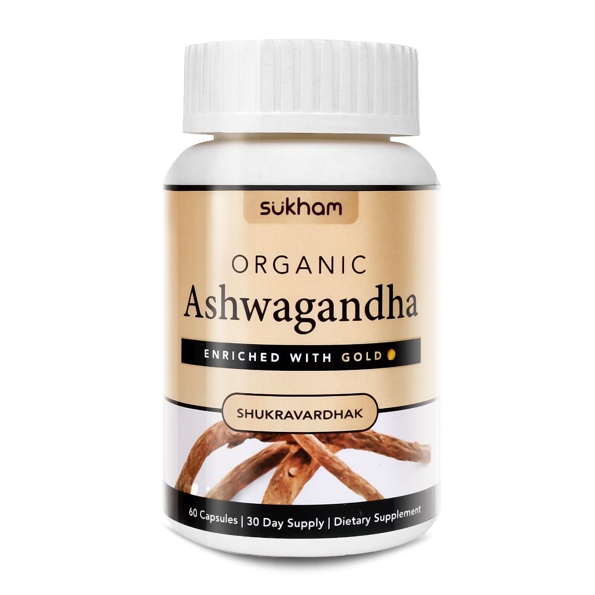 Sukham Ashwagandha Capsules || Antioxidant Ii Anxiety & Stress Relief - 60 Capsules | Withania Somnifera | For General Wellness
Sukham Ashwagandha Capsules || Antioxidant Ii Anxiety & Stress Relief - 60 Capsules | Withania Somnifera | For General Wellness