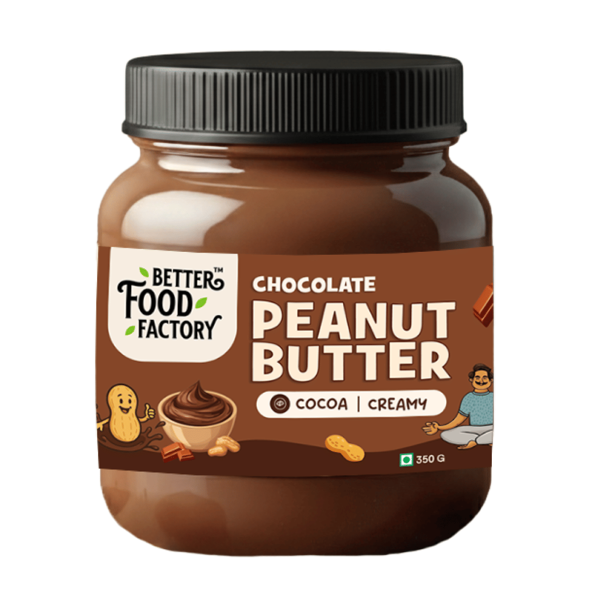 Better Food Factory Chocolate Peanut Butter Creamy 350 Gm | 19g Protein & 8.4g Fiber| Ashwagandha Infused | Naturally Sweetened |Roasted Peanuts | ...
Better Food Factory Chocolate Peanut Butter Creamy 350 Gm | 19g Protein & 8.4g Fiber| Ashwagandha Infused | Naturally Sweetened |Roasted Peanuts | ...