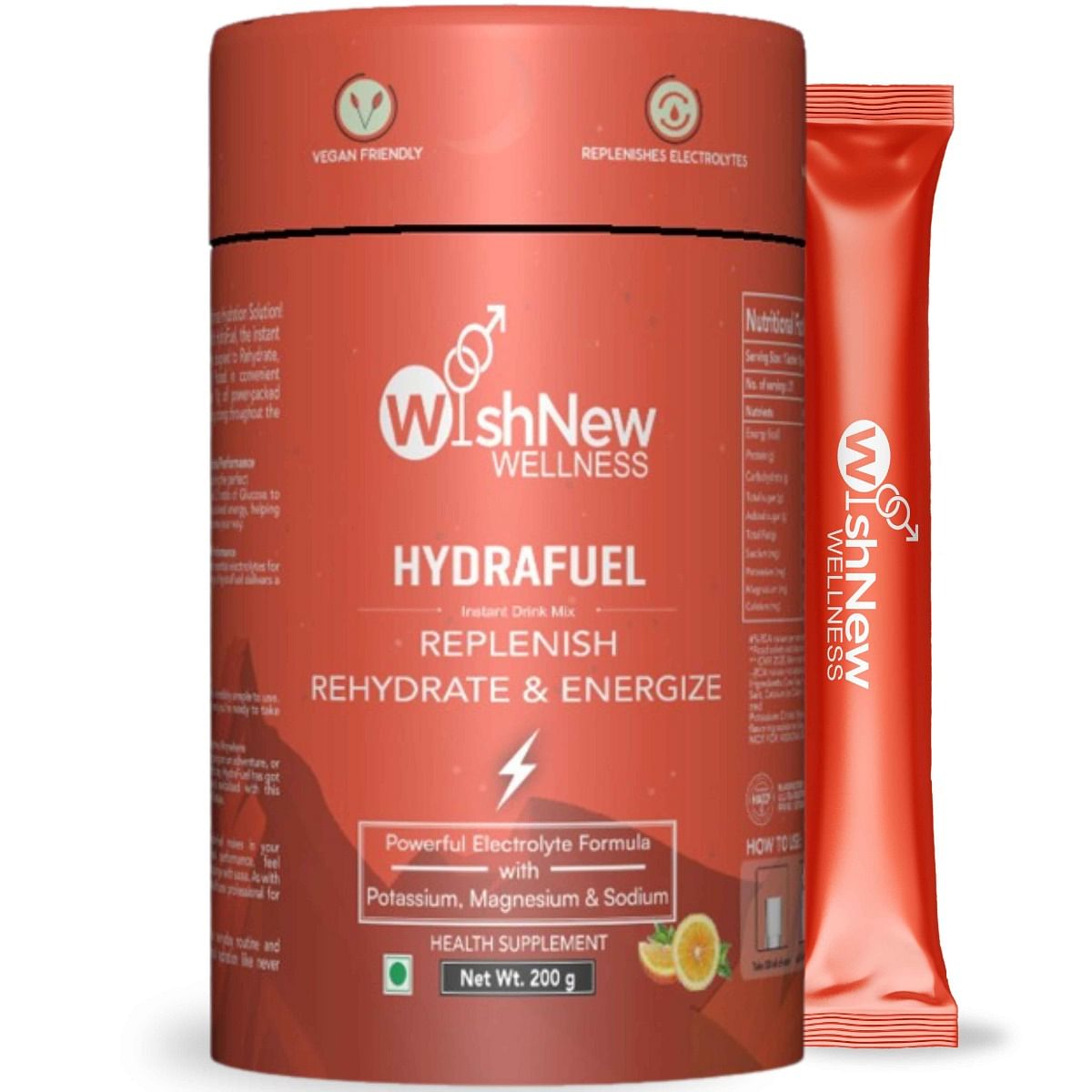 WishNew Wellness HYDRAFUEL Tangy Orange Instant Drink Mix, 20 Servings | Rehydrate, Replenish & Energize | 100% Vegetarian | 1 Sachet (10g) Serving
WishNew Wellness HYDRAFUEL Tangy Orange Instant Drink Mix, 20 Servings | Rehydrate, Replenish & Energize | 100% Vegetarian | 1 Sachet (10g) Serving