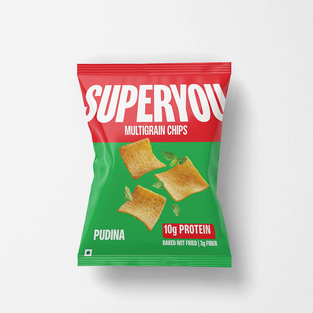 Superyou Multigrain Protein Chips - Pudina(Pack of 1) | 10g Protein, 3g Fiber, No Added Sugar, No Palm Oil, Baked | 100% Vegetarian | Thinnest, Lig...
Superyou Multigrain Protein Chips - Pudina(Pack of 1) | 10g Protein, 3g Fiber, No Added Sugar, No Palm Oil, Baked | 100% Vegetarian | Thinnest, Lig...