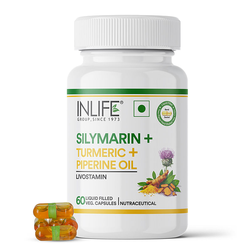 INLIFE Silymarin Oil Capsules 200 mg with Turmeric & Piperine | Milk Thistle Extract Capsules for Liver Support & Antioxidant Formula | For Men & W...
INLIFE Silymarin Oil Capsules 200 mg with Turmeric & Piperine | Milk Thistle Extract Capsules for Liver Support & Antioxidant Formula | For Men & W...