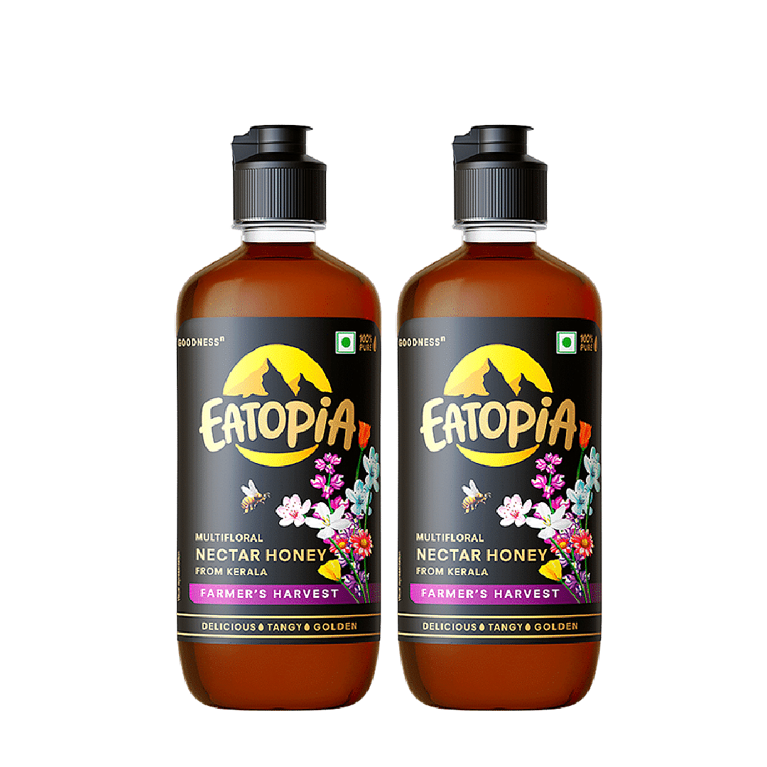 Eatopia Farmer's Harvest Honey Squeeze Bottle 500gm | 100% Pure & Natural Immunity Booster with No Sugar Adulteration | NMR Tested | Nectar Honey f...
Eatopia Farmer's Harvest Honey Squeeze Bottle 500gm | 100% Pure & Natural Immunity Booster with No Sugar Adulteration | NMR Tested | Nectar Honey f...