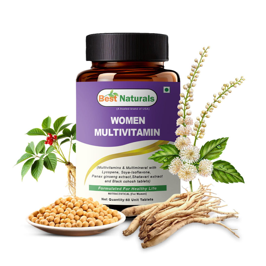 Best Naturals Women’s Multivitamin – With Lycopene, Soy Isoflavone, Ginseng & Shatavari – 2-Month Supply – 60 Tablets – Trusted Brand from USA
Best Naturals Women’s Multivitamin – With Lycopene, Soy Isoflavone, Ginseng & Shatavari – 2-Month Supply – 60 Tablets – Trusted Brand from USA