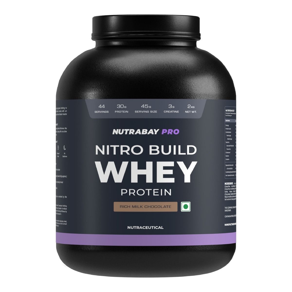 Nutrabay Pro Nitro Build Whey Protein | 30g Protein, 3g Creatine, BCAA 6.4g | Muscle Growth & Recovery | Gym Supplement for Men and Women - 2Kg, Ri...
Nutrabay Pro Nitro Build Whey Protein | 30g Protein, 3g Creatine, BCAA 6.4g | Muscle Growth & Recovery | Gym Supplement for Men and Women - 2Kg, Ri...