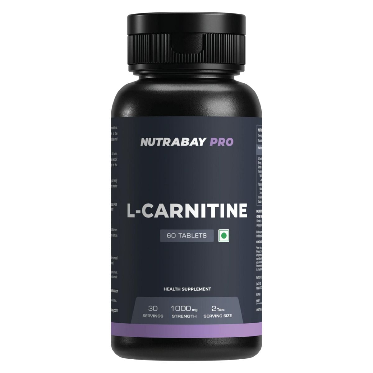 Nutrabay Pro L-Carnitine Fat Burner, Pre Workout Supplement, 1000mg - 60 Veg Tablets
Nutrabay Pro L-Carnitine Fat Burner, Pre Workout Supplement, 1000mg - 60 Veg Tablets