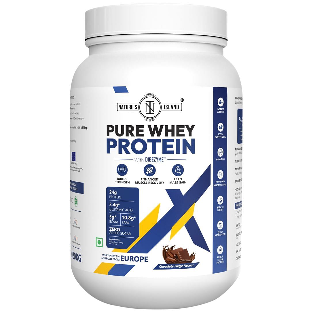 Natures Island Pure Whey Protein With Digezyme European Whey, High Absorption, No Sugar, No Sucralose, No Thickener, No Protein Spiking 24G Protein...
Natures Island Pure Whey Protein With Digezyme European Whey, High Absorption, No Sugar, No Sucralose, No Thickener, No Protein Spiking 24G Protein...
