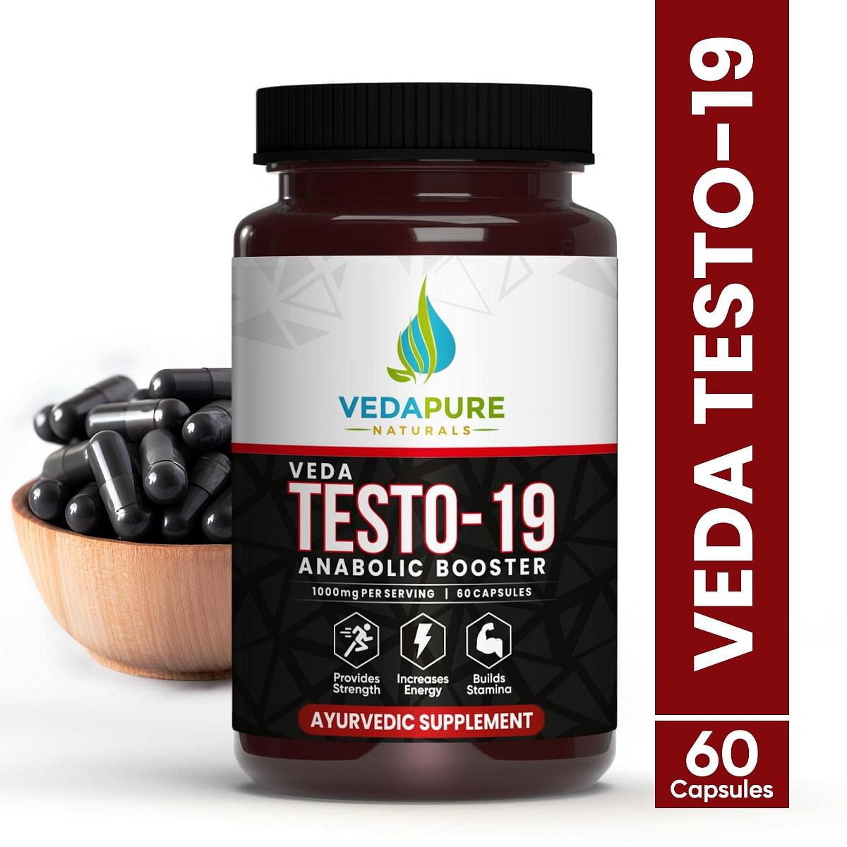 VEDAPURE Veda Testo-19 Anabolic Booster Ayurvedic Supplement For Men With Chota Gokhru, Shatavari, Safed Musli, Binaula, Konch, Ashwagandha extract...
VEDAPURE Veda Testo-19 Anabolic Booster Ayurvedic Supplement For Men With Chota Gokhru, Shatavari, Safed Musli, Binaula, Konch, Ashwagandha extract...