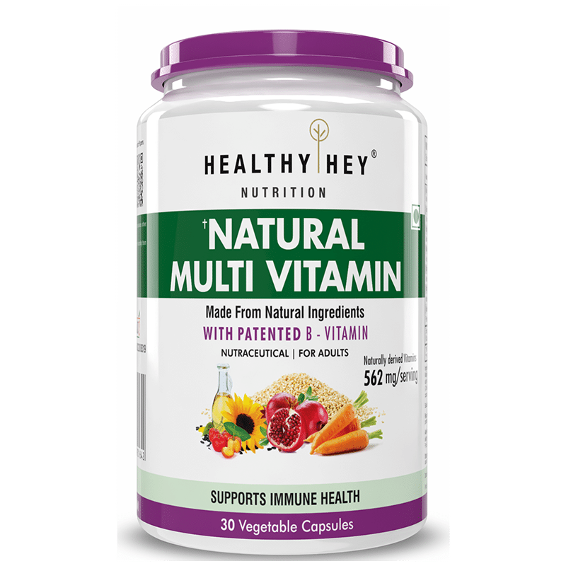 HealthyHey Nutrition 100% Natural Multivitamin from Natural Ingredients & Patented Vitamin B - For Men & Women - 30 Veg. Capsules
HealthyHey Nutrition 100% Natural Multivitamin from Natural Ingredients & Patented Vitamin B - For Men & Women - 30 Veg. Capsules