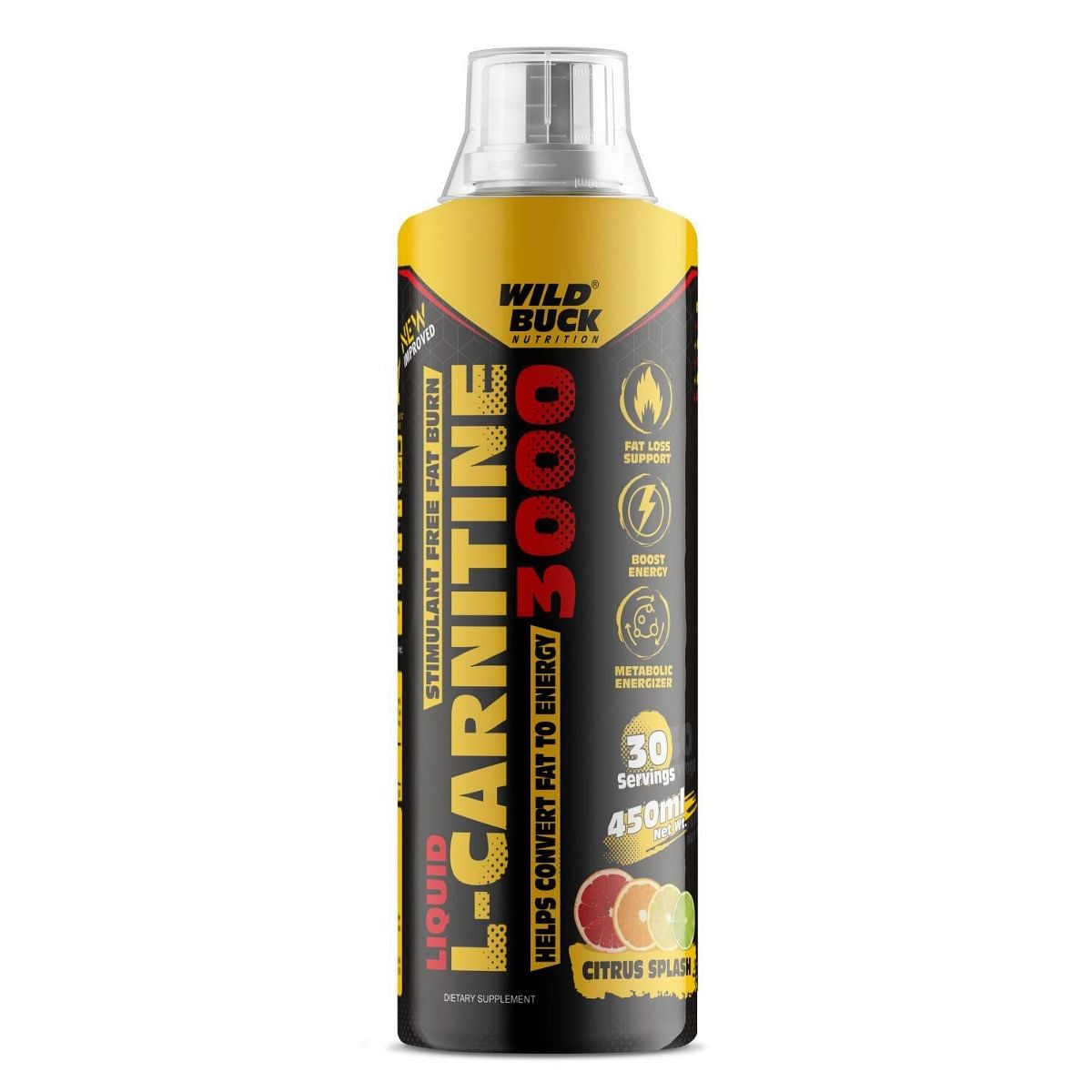 WILD BUCK L-Carnitine to Boost Fat Metabolism & Convert Body Fat to Energy(3000mg,Citrus Splash)
WILD BUCK L-Carnitine to Boost Fat Metabolism & Convert Body Fat to Energy(3000mg,Citrus Splash)