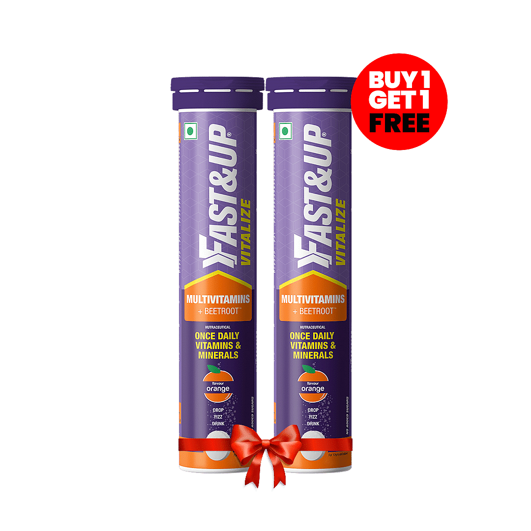 Fast & Up Vitalize Multivitamin For Men & Women-21 Vital Vitamins&Minerals For Daily Health (20 Tablets) Pack of 2
Fast & Up Vitalize Multivitamin For Men & Women-21 Vital Vitamins&Minerals For Daily Health (20 Tablets) Pack of 2