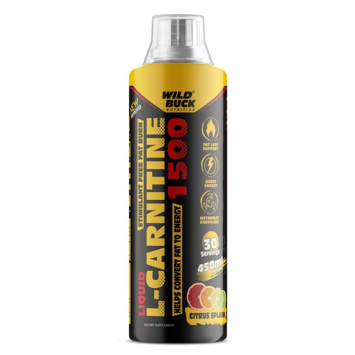WILD BUCK L-Carnitine to Boost Fat Metabolism & Convert Body Fat to Energy(1500mg,Citrus Splash)
WILD BUCK L-Carnitine to Boost Fat Metabolism & Convert Body Fat to Energy(1500mg,Citrus Splash)