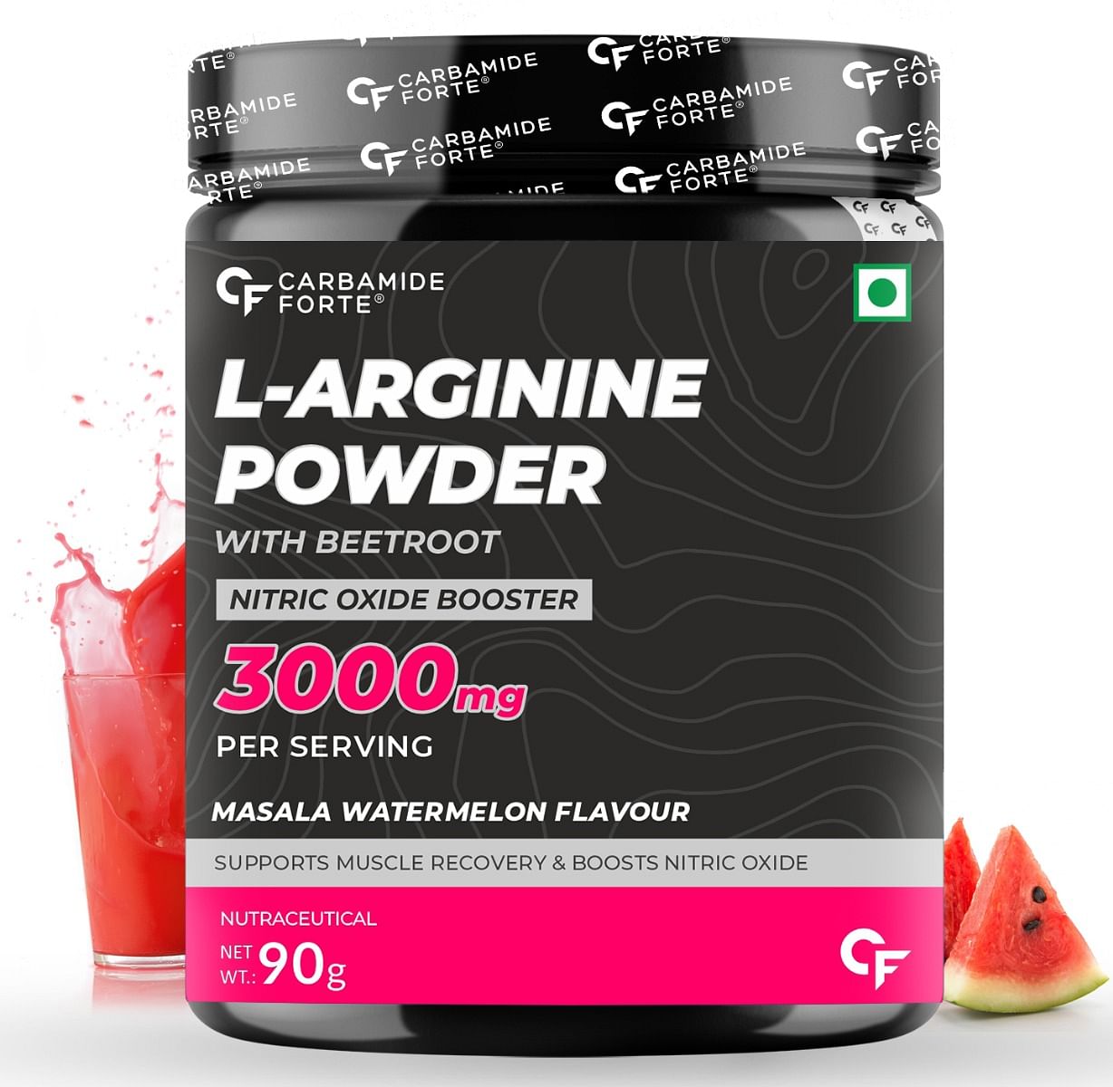 Carbamide Forte L Arginine Powder with Beetroot 90g | 30 Serving | Masala Watermelon Flavour | Muscle Recovery
Carbamide Forte L Arginine Powder with Beetroot 90g | 30 Serving | Masala Watermelon Flavour | Muscle Recovery