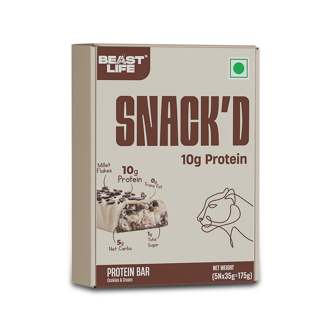 BeastLife 10g Protein Bar Healthy Protein Snacks, For Energy & Fitness Pack of 5 Protein Bars
BeastLife 10g Protein Bar Healthy Protein Snacks, For Energy & Fitness Pack of 5 Protein Bars