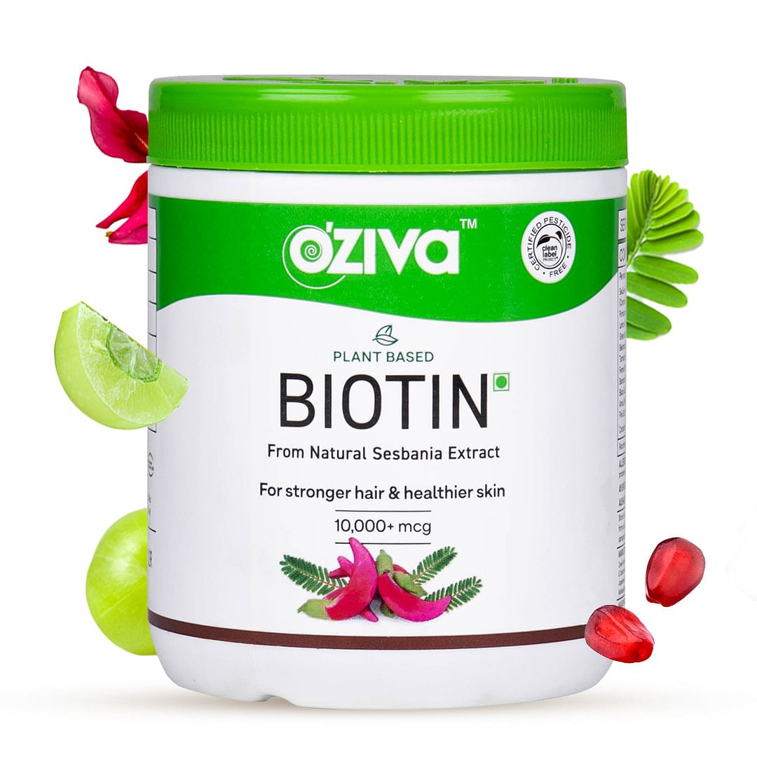 OZiva Plant Based Biotin 125g | For Natural Sesbania Extract | Hair | Healthier Skin
OZiva Plant Based Biotin 125g | For Natural Sesbania Extract | Hair | Healthier Skin