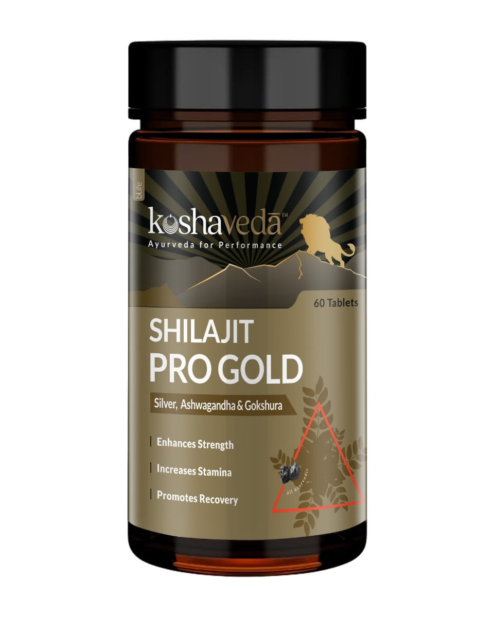 Koshaveda Shilajit Pro Gold (60 Tablets) | Fortified with 24 Carat Gold, Shilajit, Ashwagandha & Gokshura | For Strength, Stamina & Recovery
Koshaveda Shilajit Pro Gold (60 Tablets) | Fortified with 24 Carat Gold, Shilajit, Ashwagandha & Gokshura | For Strength, Stamina & Recovery
