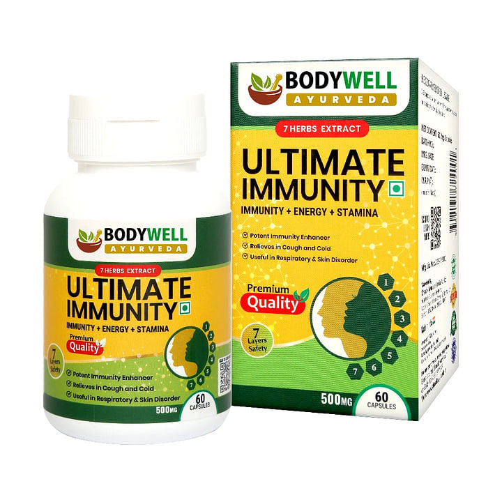 BODYWELL Ultimate Immunity Capsule | Prepared From Pure Herbs Extract | For Immunity, Stamina & Energy | Natural Wellness Product | 500 mg | 60 Veg...
BODYWELL Ultimate Immunity Capsule | Prepared From Pure Herbs Extract | For Immunity, Stamina & Energy | Natural Wellness Product | 500 mg | 60 Veg...