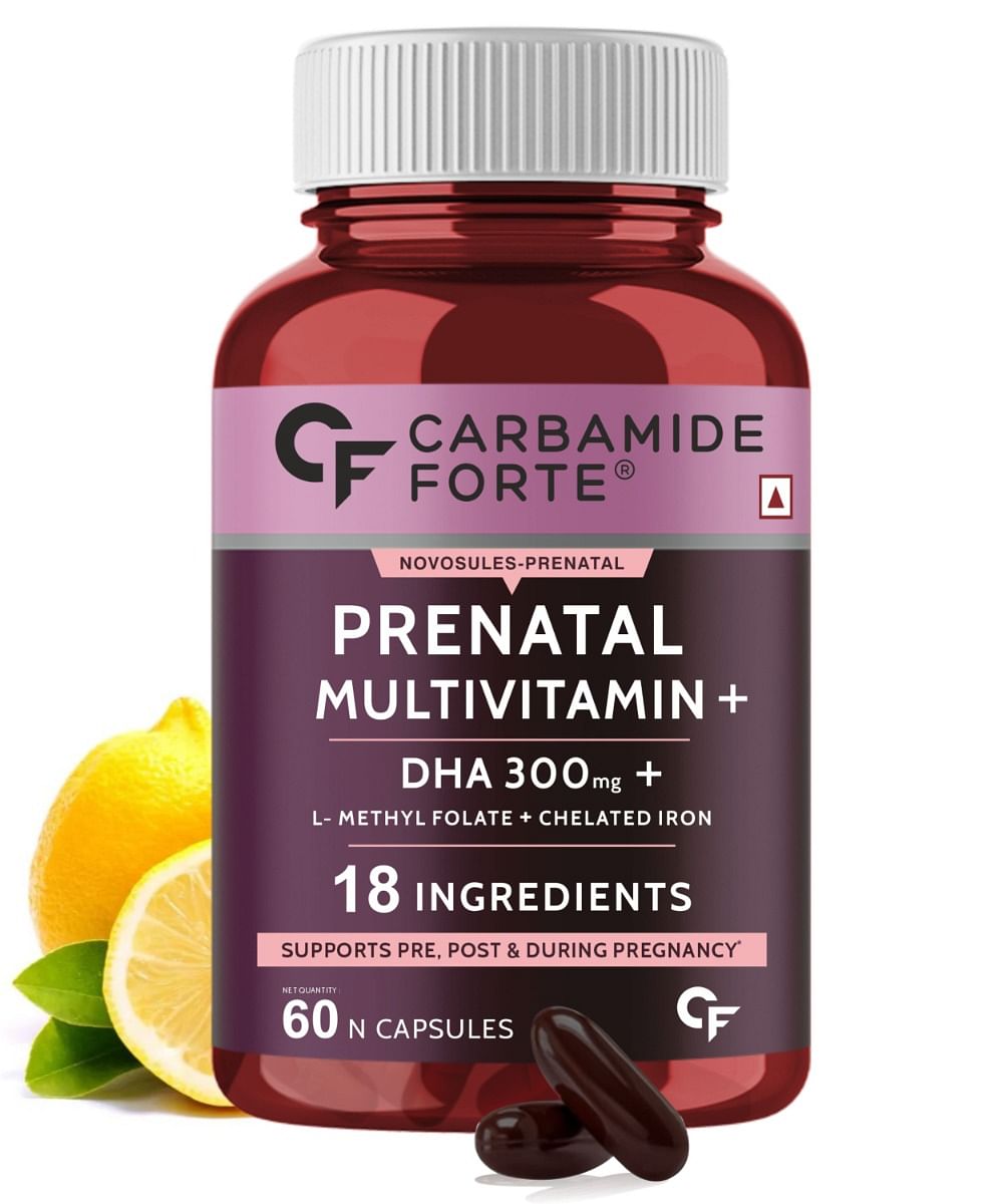 Carbamide Forte Prenatal Multivitamin for Pregnancy with 300mg DHA & 18 Ingredients - 60 Capsules
Carbamide Forte Prenatal Multivitamin for Pregnancy with 300mg DHA & 18 Ingredients - 60 Capsules