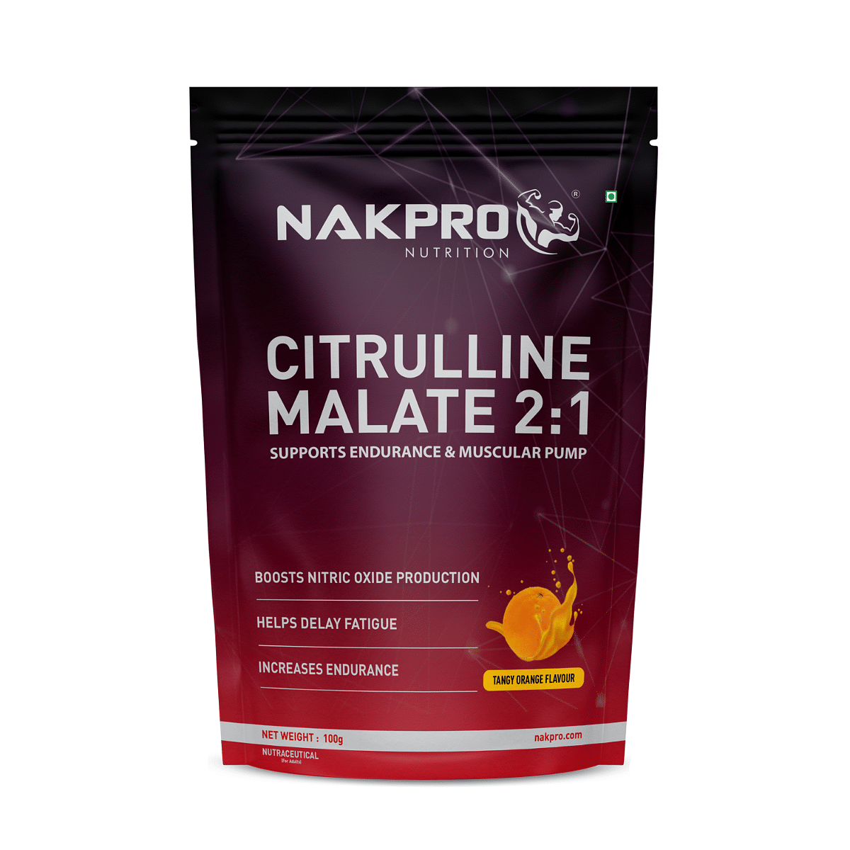 NAKPRO Citrulline Malate Powder | 2g Citrulline Per Serving | Supports Endurance & Muscle Strength | Easily Dissolve (Tangy Orange, 100g)
NAKPRO Citrulline Malate Powder | 2g Citrulline Per Serving | Supports Endurance & Muscle Strength | Easily Dissolve (Tangy Orange, 100g)