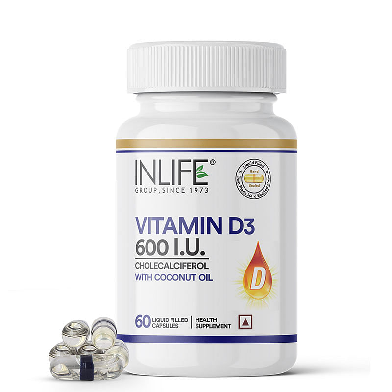 INLIFE Vitamin D3 600 IU Cholecalciferol Supplement with Coconut Oil for Better Absorption, For Men & Women, Immunity, Bone Health, Muscles - 60 Li...
INLIFE Vitamin D3 600 IU Cholecalciferol Supplement with Coconut Oil for Better Absorption, For Men & Women, Immunity, Bone Health, Muscles - 60 Li...