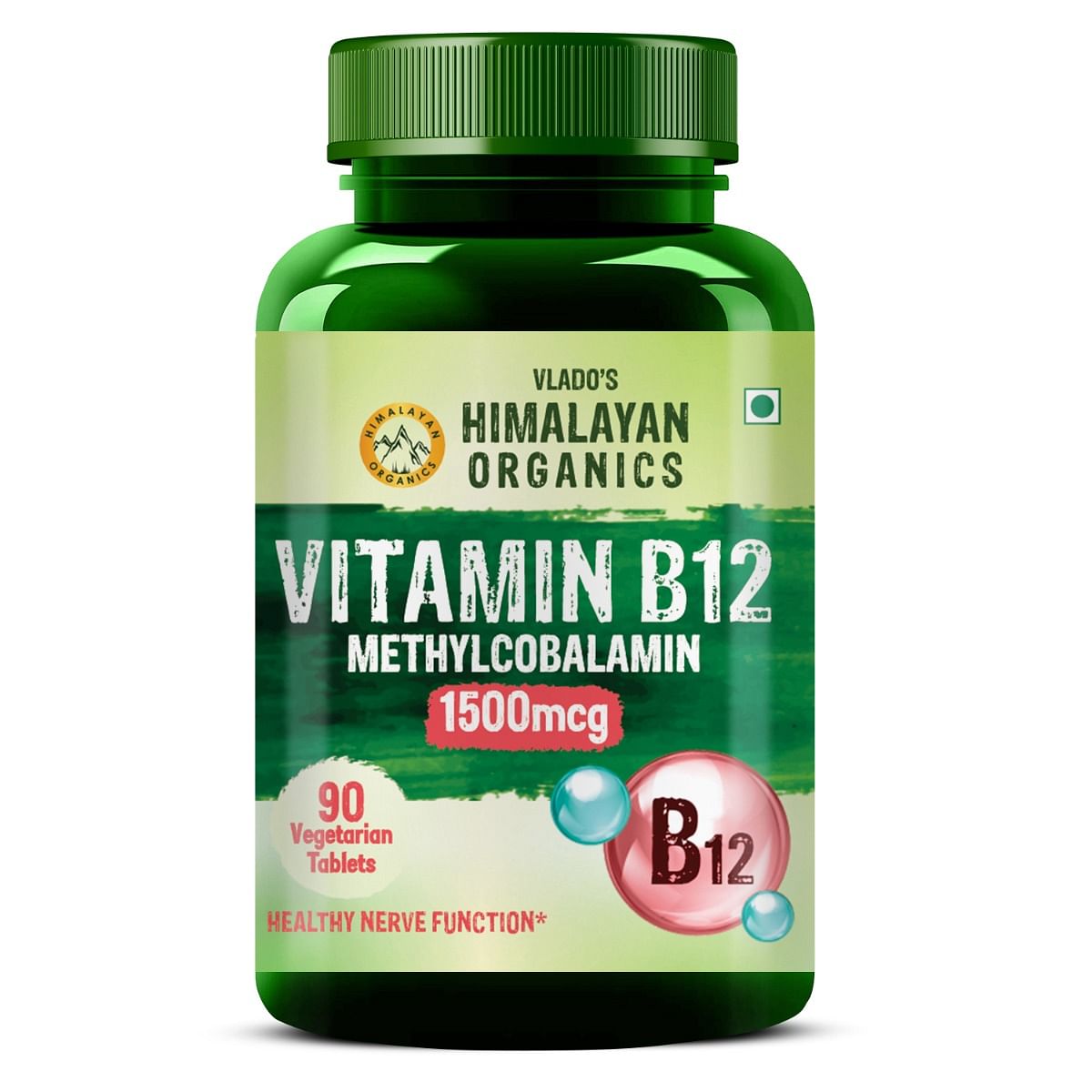 Vlado's Himalayan Organics Methyl cobalamin Vitamin B12 1500mcg Supplement support Brain, Nerve Function and Energy - 90 Veg Tablets
Vlado's Himalayan Organics Methyl cobalamin Vitamin B12 1500mcg Supplement support Brain, Nerve Function and Energy - 90 Veg Tablets