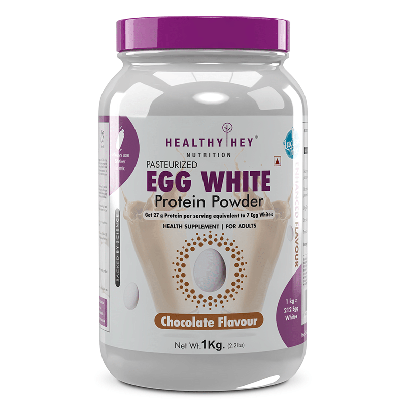 HealthyHey Nutrition 100% Egg White Protein - Instant Mix - 80% Protein - Non GMO & Lactose Free - 1 Kg (Chocolate)
HealthyHey Nutrition 100% Egg White Protein - Instant Mix - 80% Protein - Non GMO & Lactose Free - 1 Kg (Chocolate)