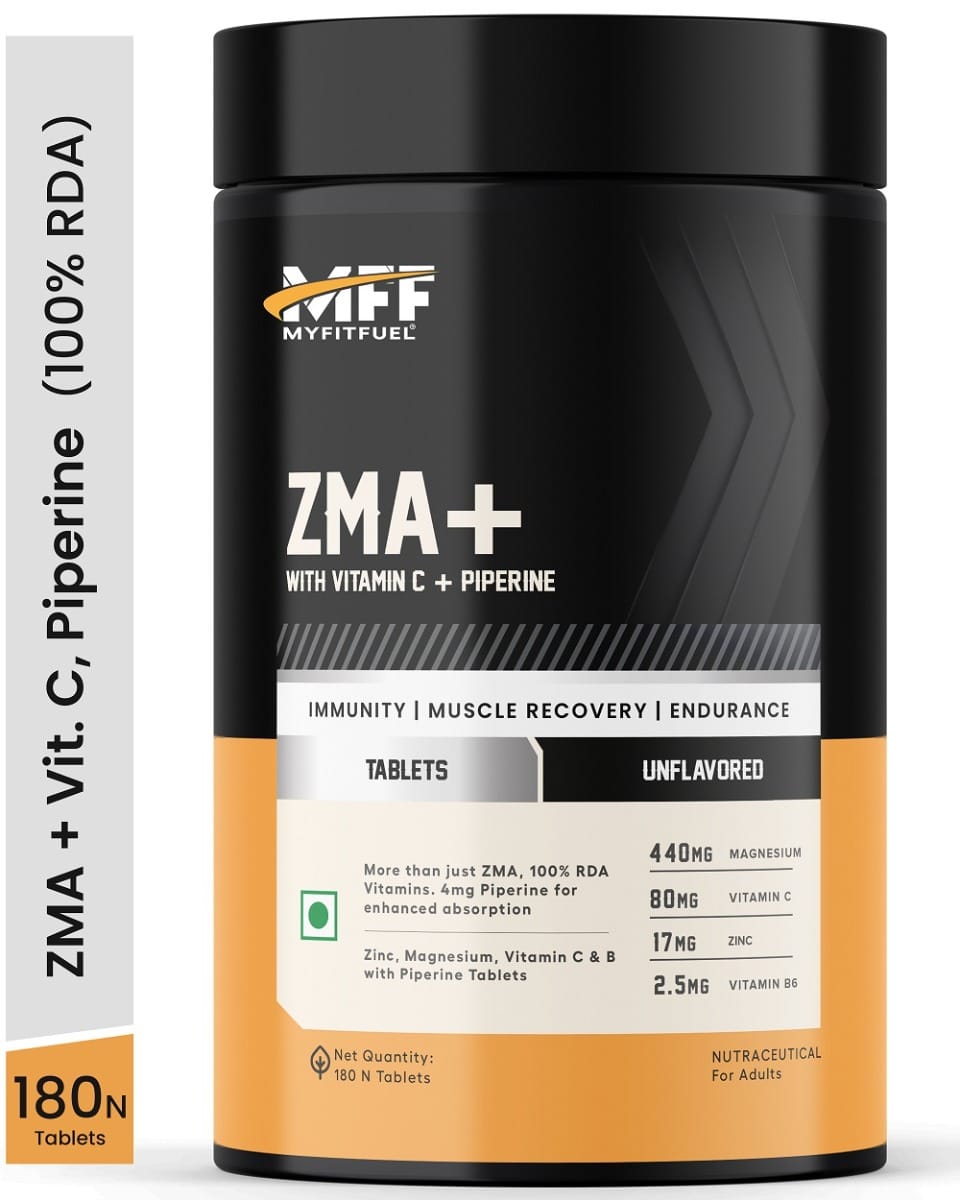 MyFitFuel ZMA+ (Zinc, Magnesium, Vitamin B6, Vitamin C & Piperine 95%), 180 Capsules
MyFitFuel ZMA+ (Zinc, Magnesium, Vitamin B6, Vitamin C & Piperine 95%), 180 Capsules
