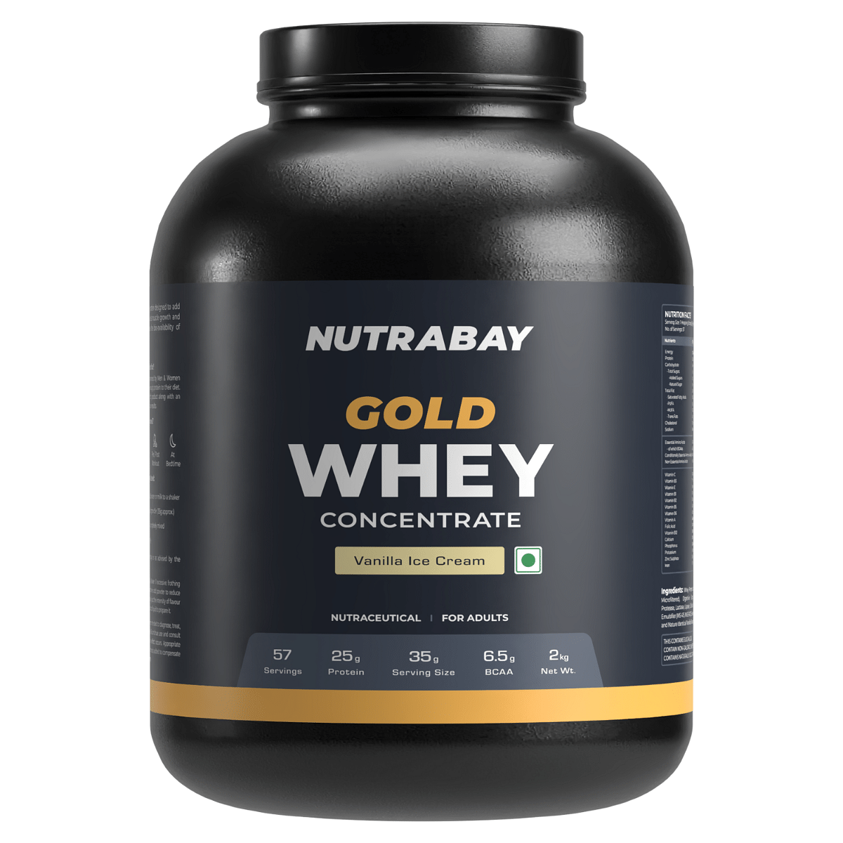 Nutrabay Gold Whey Protein Concentrate 2Kg | 57 Serving | 25g Protein | Vanilla Icecream Flavour | Build Muscle | Fast Recovery
Nutrabay Gold Whey Protein Concentrate 2Kg | 57 Serving | 25g Protein | Vanilla Icecream Flavour | Build Muscle | Fast Recovery