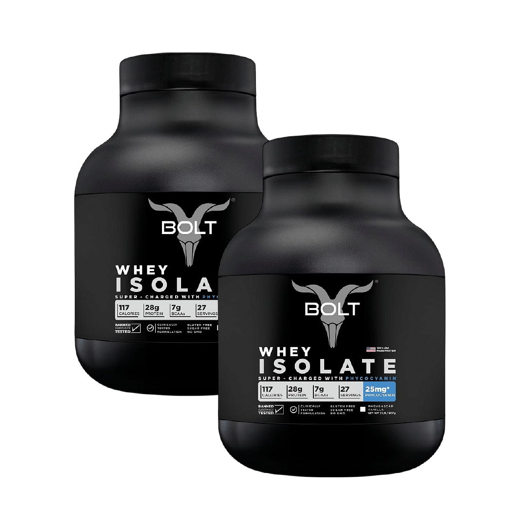 Bolt 100% Whey Isolate Protein 907G | Madagascar Vanilla | 27 Servings |25G Protein | 25Mg Phycocyanin | Performance Enhancer | Build Lean Muscle...
Bolt 100% Whey Isolate Protein 907G | Madagascar Vanilla | 27 Servings |25G Protein | 25Mg Phycocyanin | Performance Enhancer | Build Lean Muscle...