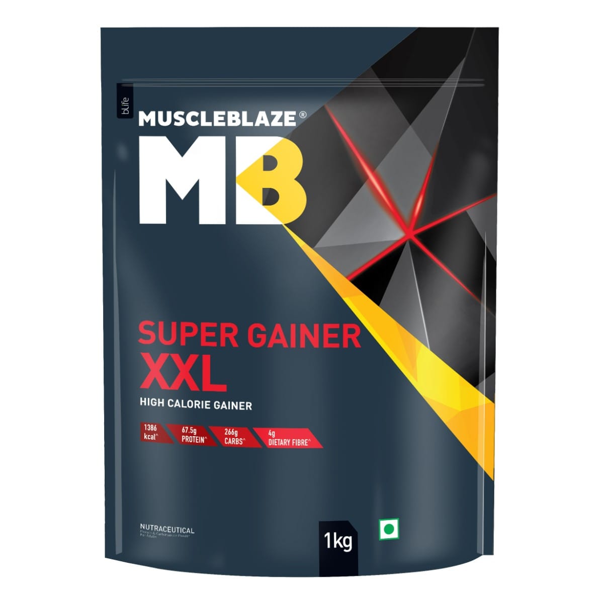 MuscleBlaze Super Gainer XXL | Muscle Mass High Protein Gainer (Cookies & Cream, 1kg / 2.2lbs, 10 Servings)
MuscleBlaze Super Gainer XXL | Muscle Mass High Protein Gainer (Cookies & Cream, 1kg / 2.2lbs, 10 Servings)
