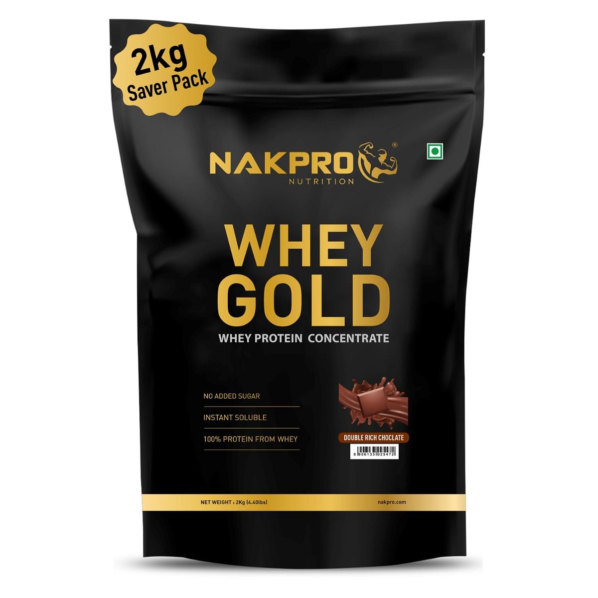 NAKPRO Gold Whey Protein Concentrate 2kg Double Rich Chocolate | 25.5g Protein, 5.6g BCAA | Trustified Certified 100% Authentic Supplement Powder &...
NAKPRO Gold Whey Protein Concentrate 2kg Double Rich Chocolate | 25.5g Protein, 5.6g BCAA | Trustified Certified 100% Authentic Supplement Powder &...