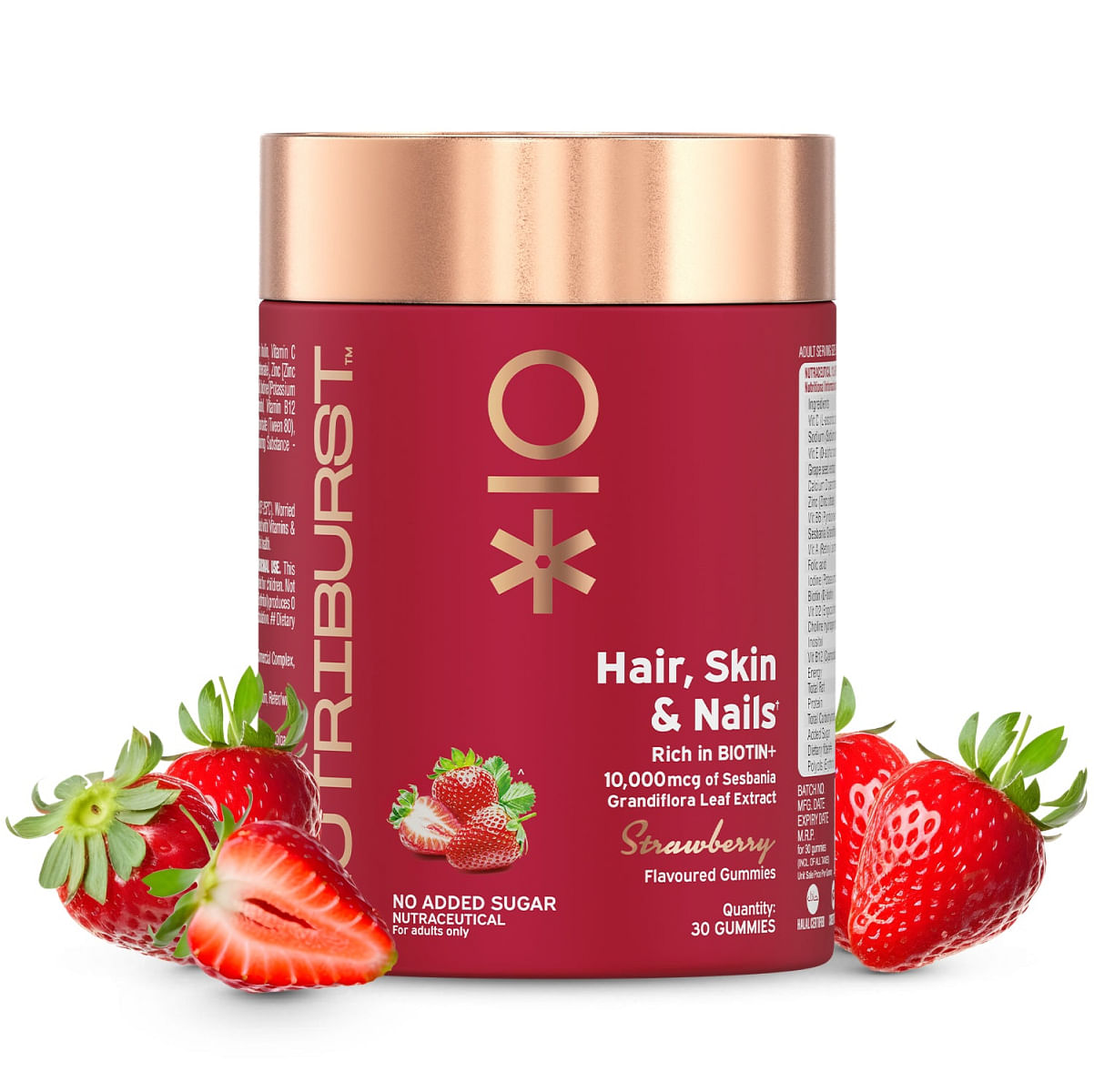 Nutriburst Biotin Gummies for Healthy Hair, Skin & Nails Growth With High Potency 10000 mcg of Sesbania Extract Natural Biotin, Zinc, Folic Acid, N...
Nutriburst Biotin Gummies for Healthy Hair, Skin & Nails Growth With High Potency 10000 mcg of Sesbania Extract Natural Biotin, Zinc, Folic Acid, N...