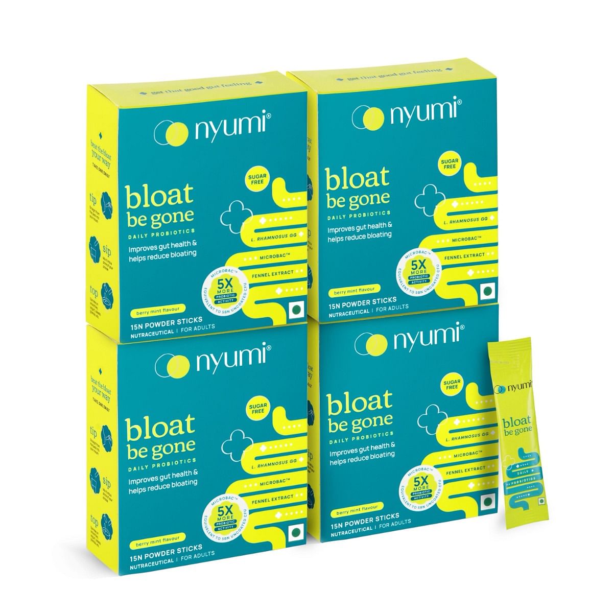 Nyumi Bloat Be Gone Probiotic Stick | Gut Health, Immunity, & Bloating Relief | 5 Billion CFU, 4 Unique Strains | Sugar-Free, Gluten-Free, Vegan | ...
Nyumi Bloat Be Gone Probiotic Stick | Gut Health, Immunity, & Bloating Relief | 5 Billion CFU, 4 Unique Strains | Sugar-Free, Gluten-Free, Vegan | ...