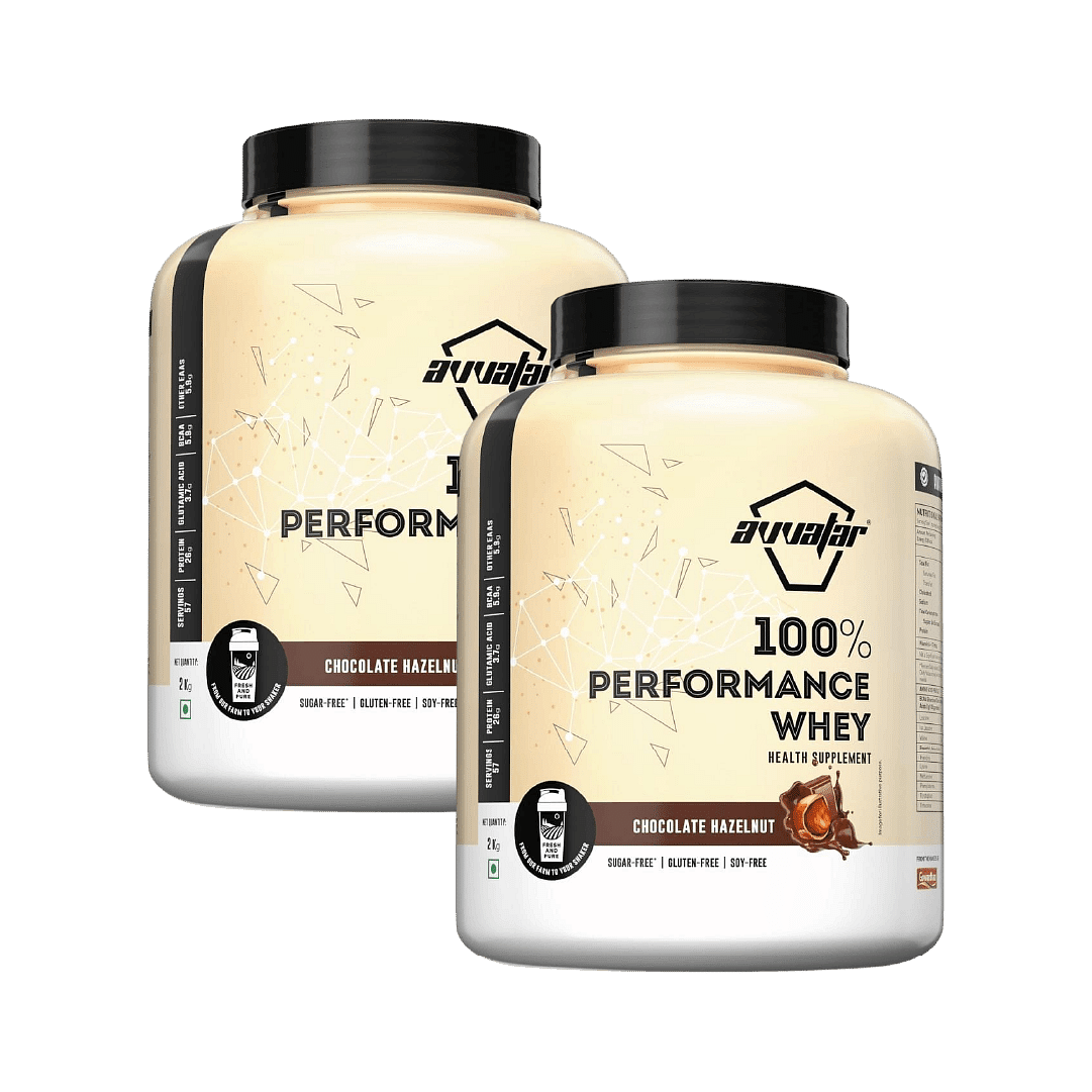 Avvatar Performance Whey Protein | 2Kg | Chocolate Hazelnut Flavour | 26G Protein | 57 Servings Pack Of 2
Avvatar Performance Whey Protein | 2Kg | Chocolate Hazelnut Flavour | 26G Protein | 57 Servings Pack Of 2