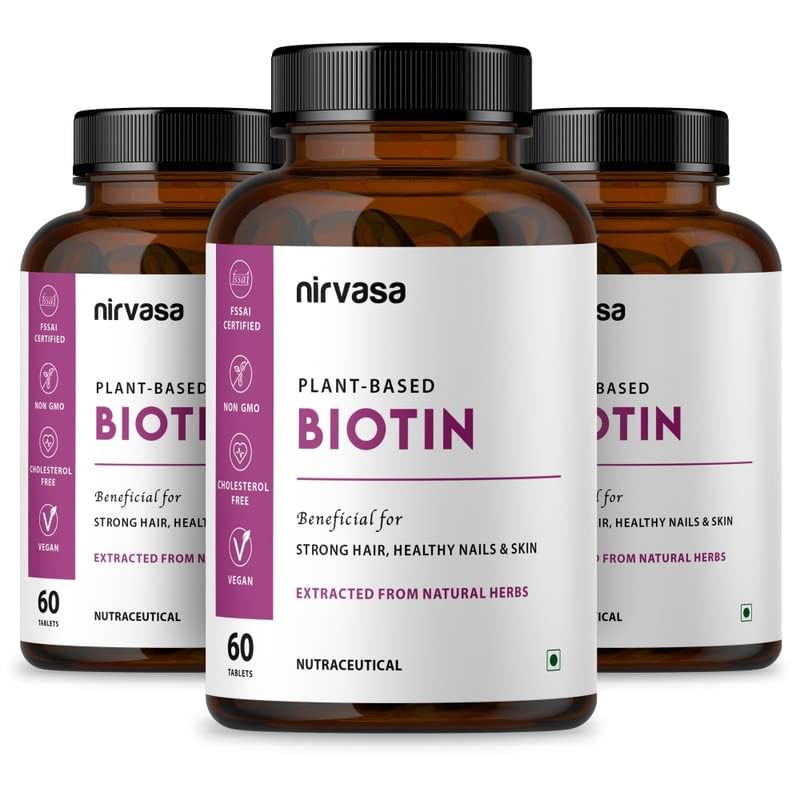Nirvasa Biotin 60 Tablets (Pack of 3)
Nirvasa Biotin 60 Tablets (Pack of 3)