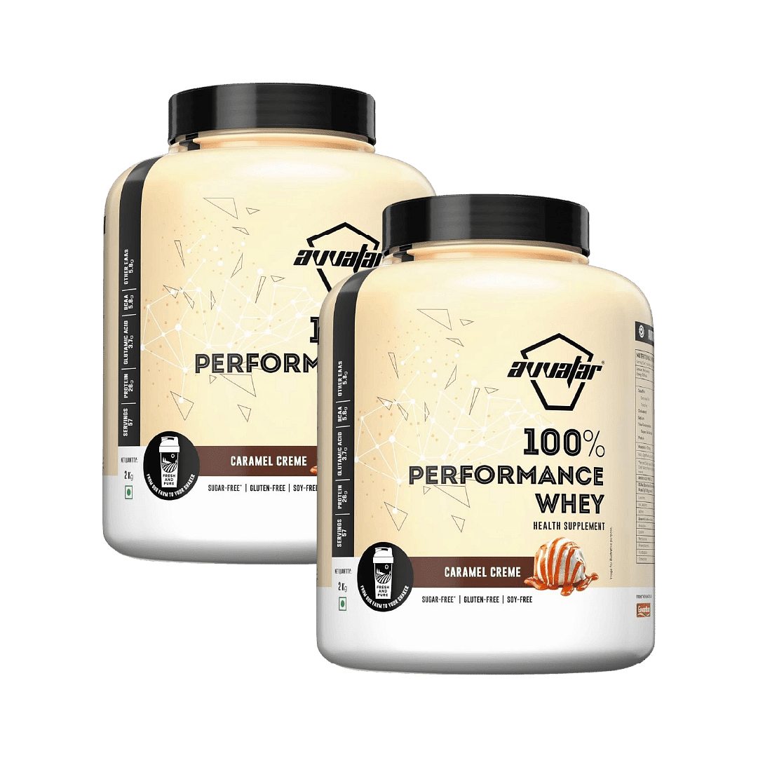 Avvatar Performance Whey Protein | 2Kg | Caramel Creme Flavour | 26G Protein | 57 Servings Pack Of 2
Avvatar Performance Whey Protein | 2Kg | Caramel Creme Flavour | 26G Protein | 57 Servings Pack Of 2
