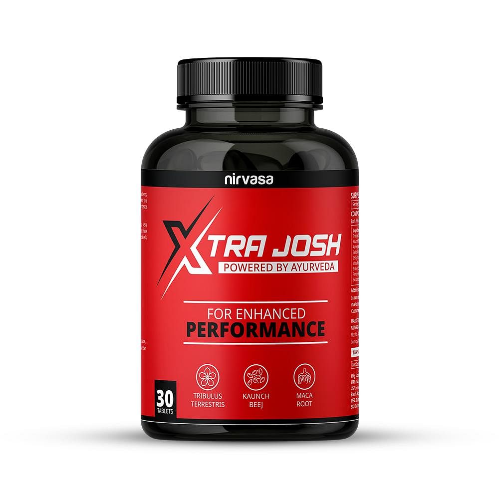 Nirvasa Xtra Josh Tablets for Men with Natural Extracts of Tribulus terrestris, Kaunch Beej, etc | Improves Performance Support, Muscle Support & E...
Nirvasa Xtra Josh Tablets for Men with Natural Extracts of Tribulus terrestris, Kaunch Beej, etc | Improves Performance Support, Muscle Support & E...