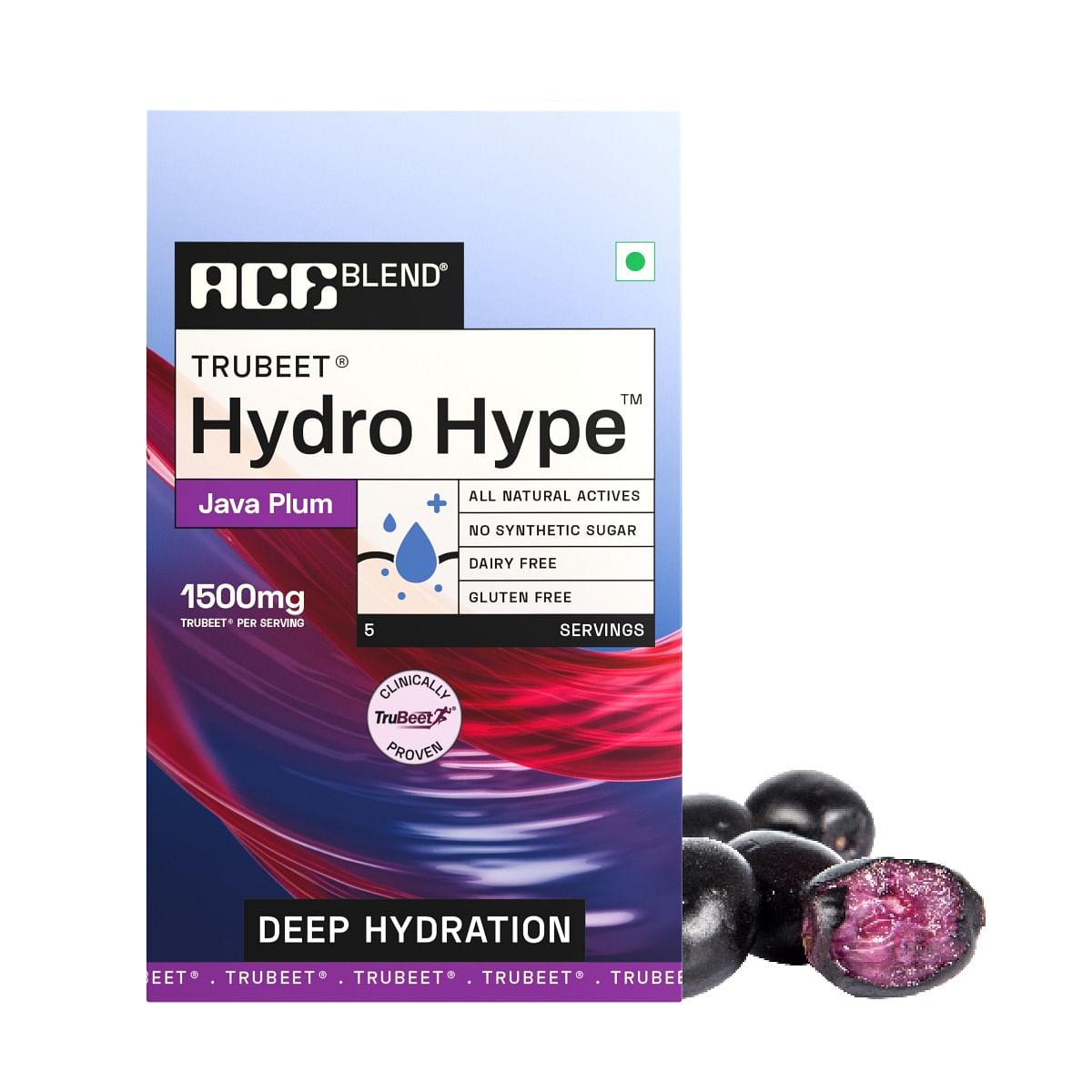 Ace Blend Hydro Hype™ 5 sachets - Java Plum | Proven To Increase Energy & Blood Flow | Instant Hydration | Full-Spectrum Electrolytes | 100% Natura...
Ace Blend Hydro Hype™ 5 sachets - Java Plum | Proven To Increase Energy & Blood Flow | Instant Hydration | Full-Spectrum Electrolytes | 100% Natura...