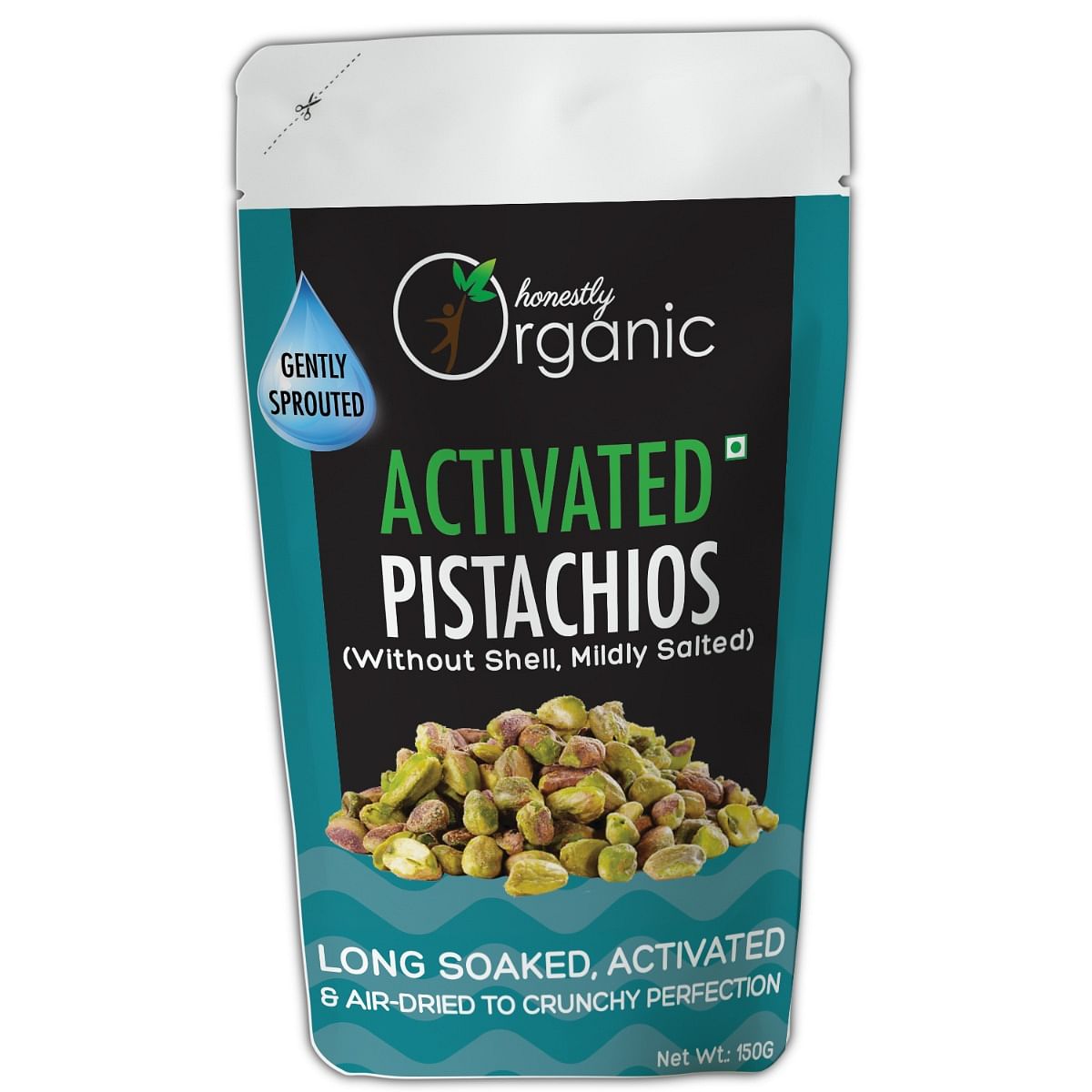 Honestly Organic Activated California Pistachios - Mildly Salted (100% Natural & Fresh, Long Soaked & Air Dried to Crunchy Perfection) 150g
Honestly Organic Activated California Pistachios - Mildly Salted (100% Natural & Fresh, Long Soaked & Air Dried to Crunchy Perfection) 150g