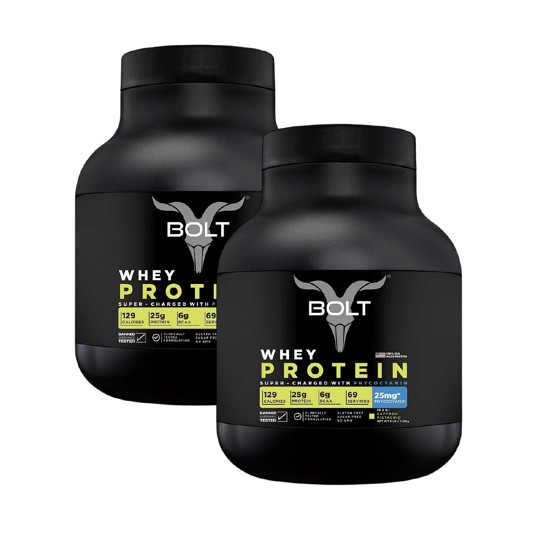 Bolt Whey Protein 2.26Kg | Saffron Pistachio | 69 Servings | 25G Protein | 25Mg Phycocyanin | Improves Performance | Faster Recovery | Muscle Growt...
Bolt Whey Protein 2.26Kg | Saffron Pistachio | 69 Servings | 25G Protein | 25Mg Phycocyanin | Improves Performance | Faster Recovery | Muscle Growt...