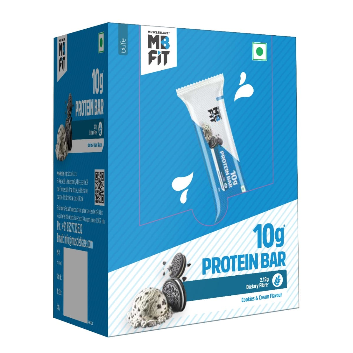 MuscleBlaze 10g Protein Bar | Protein Blend, Healthy Protein Snacks | For Energy & Fitness (Cookies & Cream, Pack of 6)
MuscleBlaze 10g Protein Bar | Protein Blend, Healthy Protein Snacks | For Energy & Fitness (Cookies & Cream, Pack of 6)