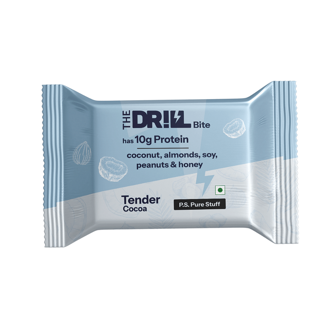 The Drill - Protein Bite,Tender Cocoa- 10g Protein (Pack of 6) – No Added Sugar, No Preservatives, 100% Natural Ingredients - Only Pure Stuff – Hea...
The Drill - Protein Bite,Tender Cocoa- 10g Protein (Pack of 6) – No Added Sugar, No Preservatives, 100% Natural Ingredients - Only Pure Stuff – Hea...