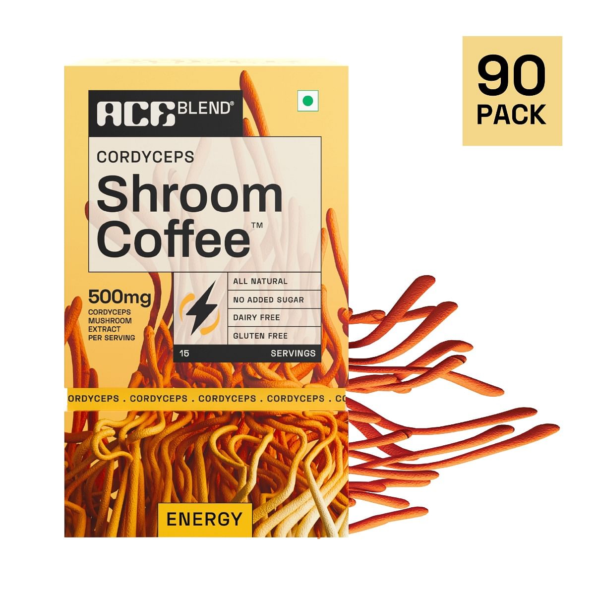 Ace Blend Cordyceps SHROOM COFFEE™ | 90 serves | Mushroom Coffee | KSM 66 Ashwagandha | L-Theanine | MCT | Immunity | Energy | 100% Arabica | Insta...
Ace Blend Cordyceps SHROOM COFFEE™ | 90 serves | Mushroom Coffee | KSM 66 Ashwagandha | L-Theanine | MCT | Immunity | Energy | 100% Arabica | Insta...