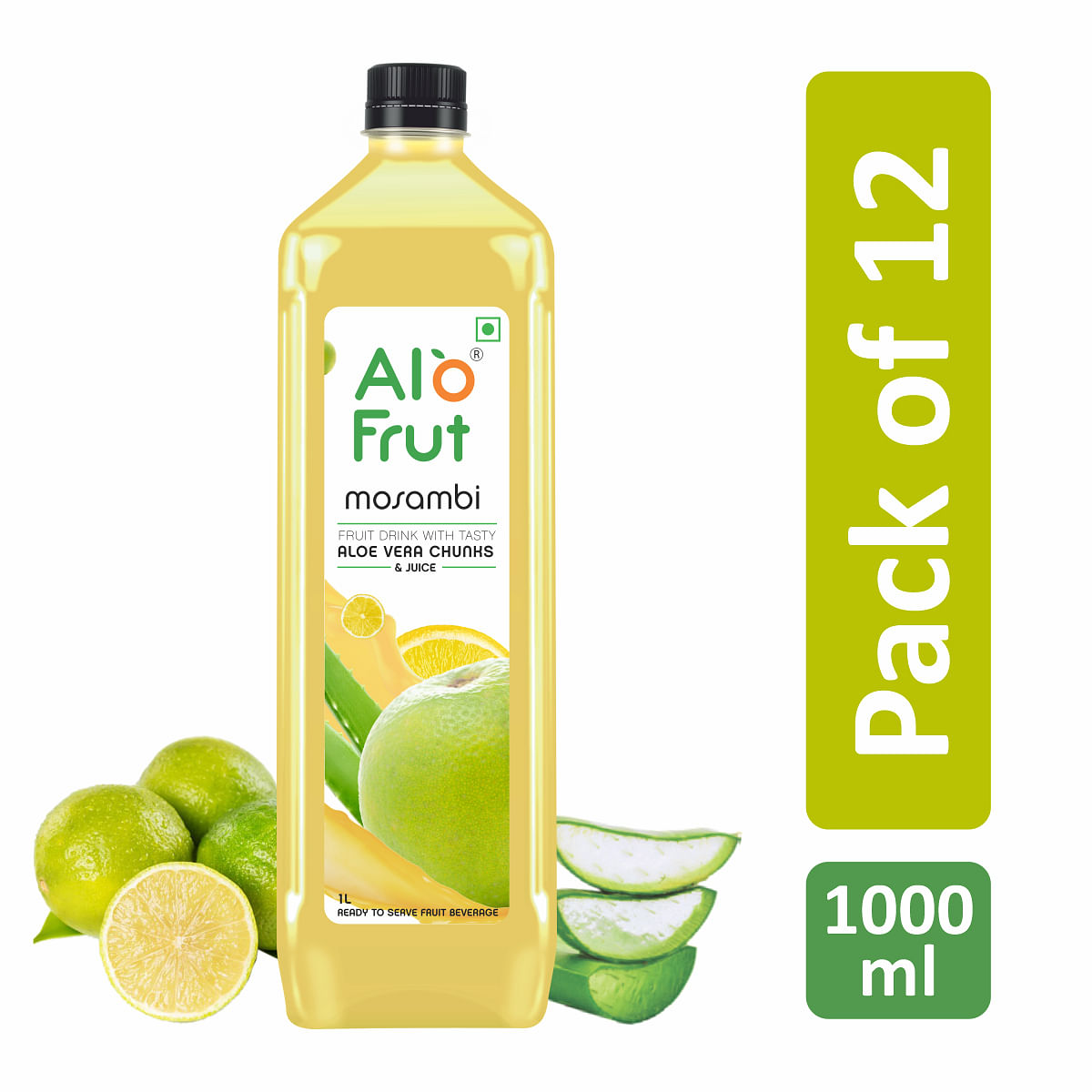 Alofrut Mosambi Fruit Drink with Tasty Aloevera Chunks & Juice -1000ml (Pack of 12)| Goodness of Fruits and Aloevera|Ready-to-Serve Fruit Juice | M...
Alofrut Mosambi Fruit Drink with Tasty Aloevera Chunks & Juice -1000ml (Pack of 12)| Goodness of Fruits and Aloevera|Ready-to-Serve Fruit Juice | M...